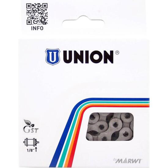 Catena Union anti-ruggine 1/2 x 1/8 - 112 maglie grigio titanio.