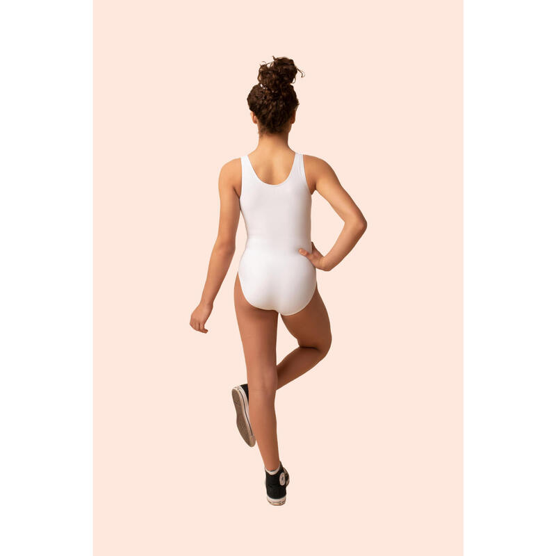 Maillot de Gymnastique Basic Blanc Enfant