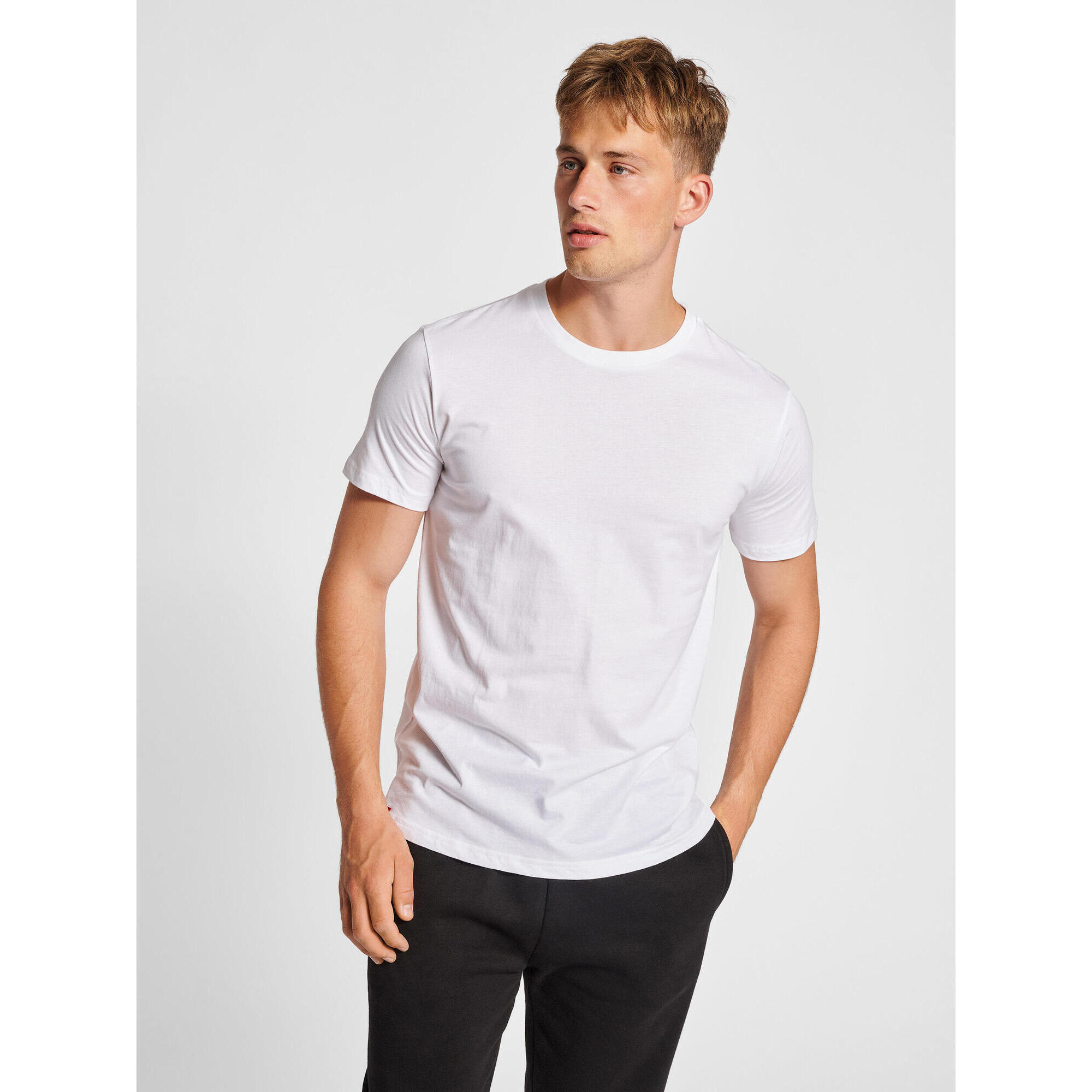 Koszulka męska bawełniana sportowa Hummel Red Basic T-shirt