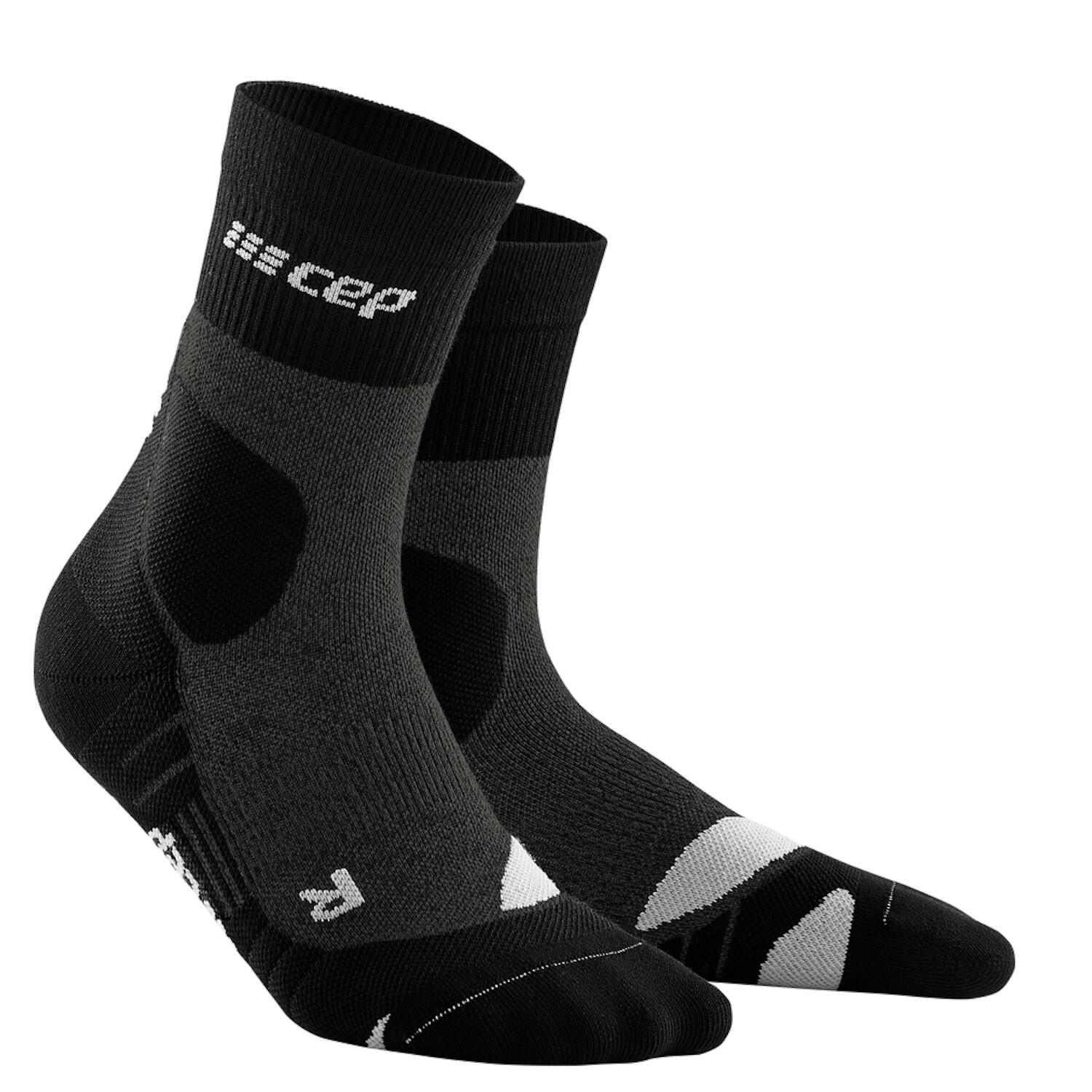 CEP CEP Hiking Merino Mid-Cut Compressie - Donkergrijs/Lichtgrijs - Dames