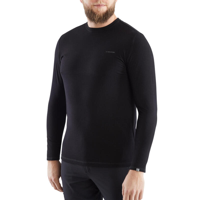 Koszulka longsleeve męska Viking Teres z przędzy bambusowej i wełny Merino