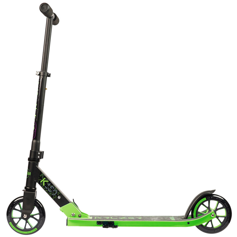 MADD GEAR CARVE KRUZER 150 BIG WHEEL COMMUTER FOLDING SCOOTER – BLACK/LIME 2/5