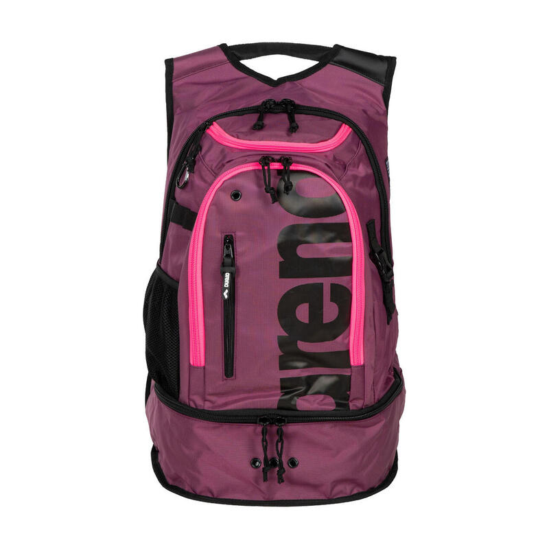 Mochila natación compartimentos 48x28x20 negro/amarillo 27L - Decathlon