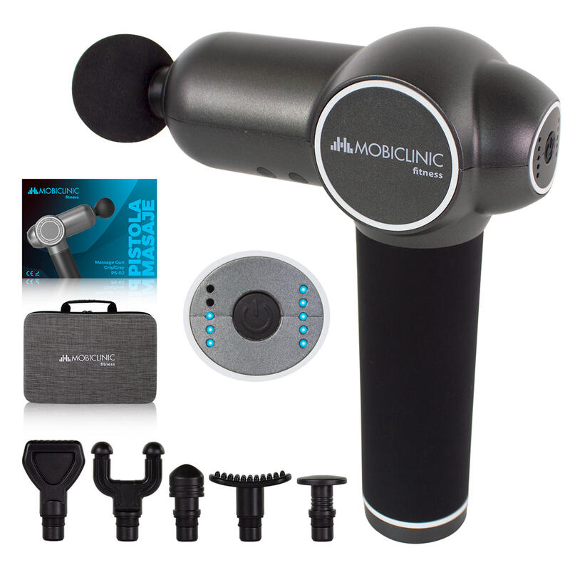 Pistola de masaje muscular 6 cabezales Masaje por percusión PS-02 Mobiclinic