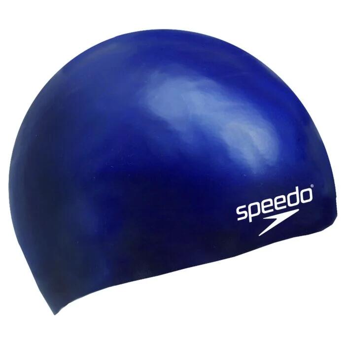 Speedo Moulded Silicone Cap, Navy 1/5