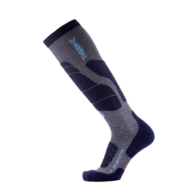 Chaussettes de ski chaudes en laine mérinos pour homme - Ski Merino Reflector