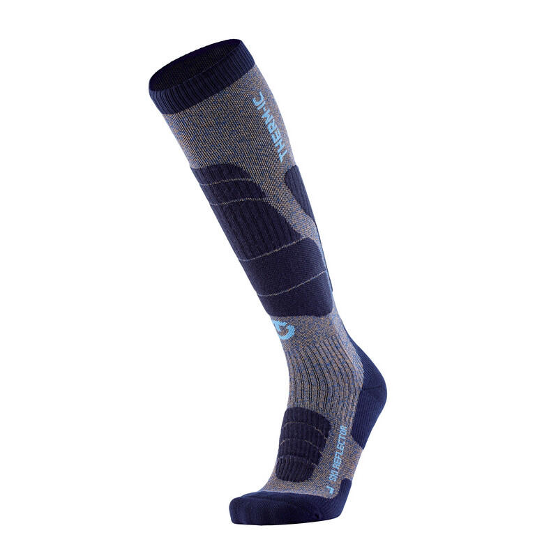 Chaussettes de ski chaudes en laine mérinos pour homme - Ski Merino Reflector