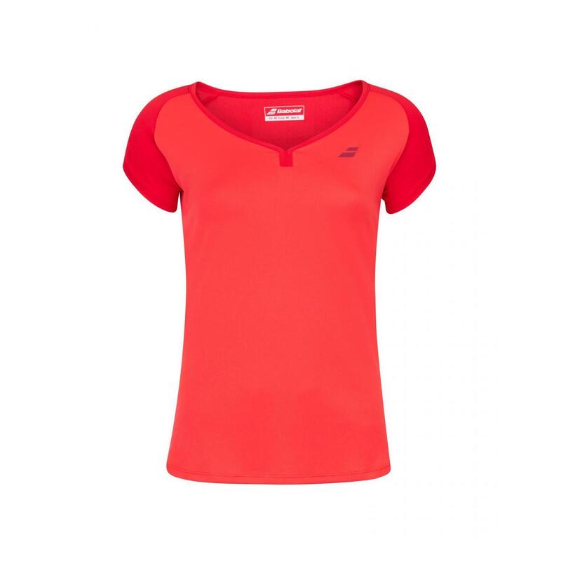 Koszulka dziewczęca Babolat Play Cap Sleeve Top czerwona 128