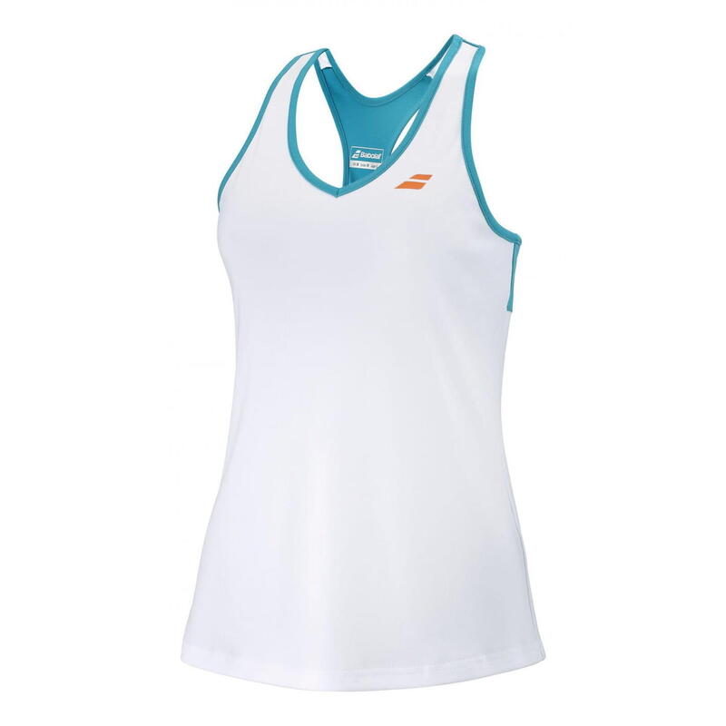 Koszulka dziewczęca Babolat Tank Top Girl white/green 164