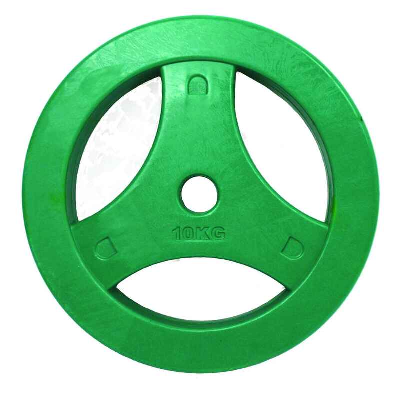 Aerobic Hantelscheibe - Kurzhantelgewichte - 1x 10 kg - ⌀30 mm - Grün