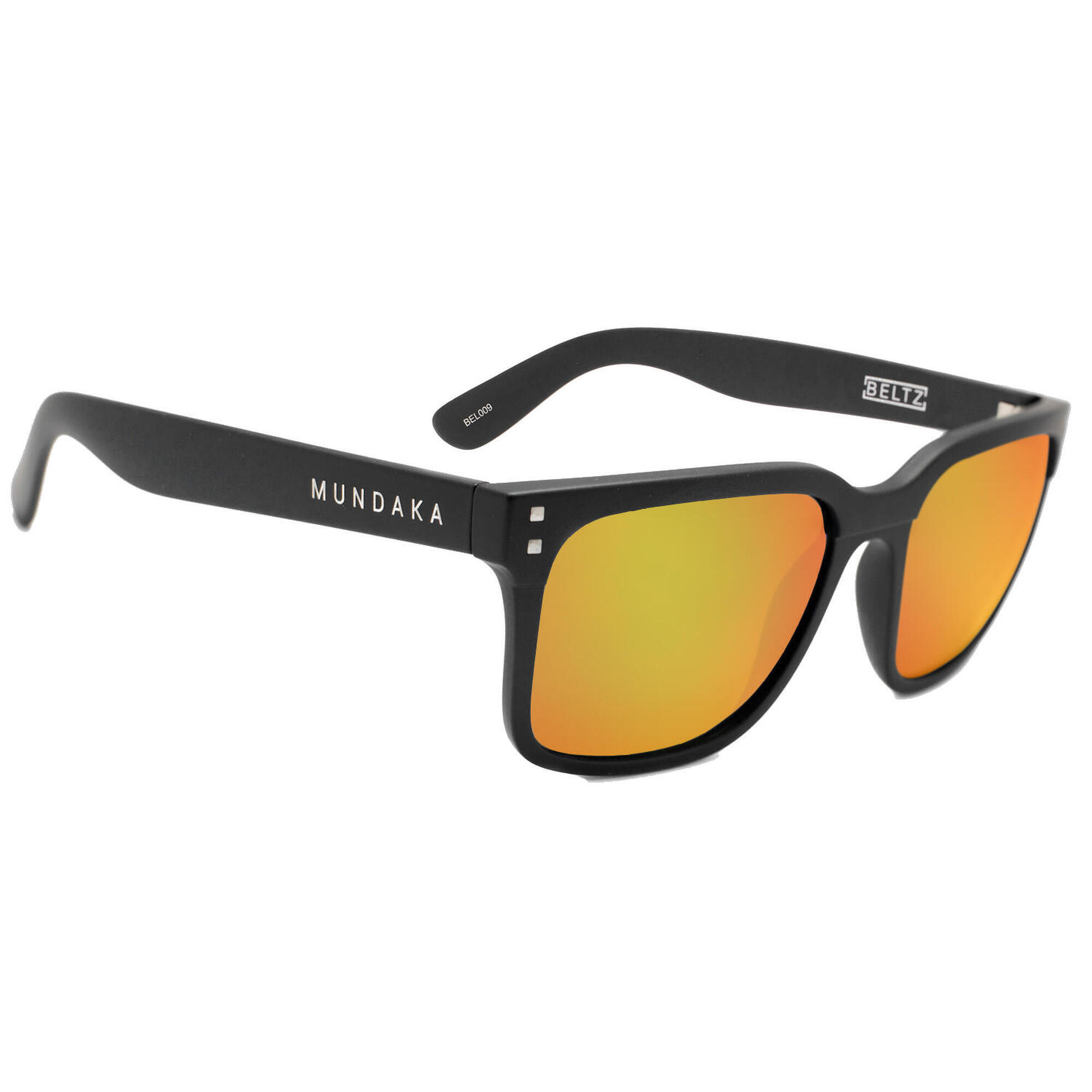 MUNDAKA **Gafas de sol BELTZ en negro mate, CX POLARIZADAS NARANJA - cat.3 - MUNDAKA**