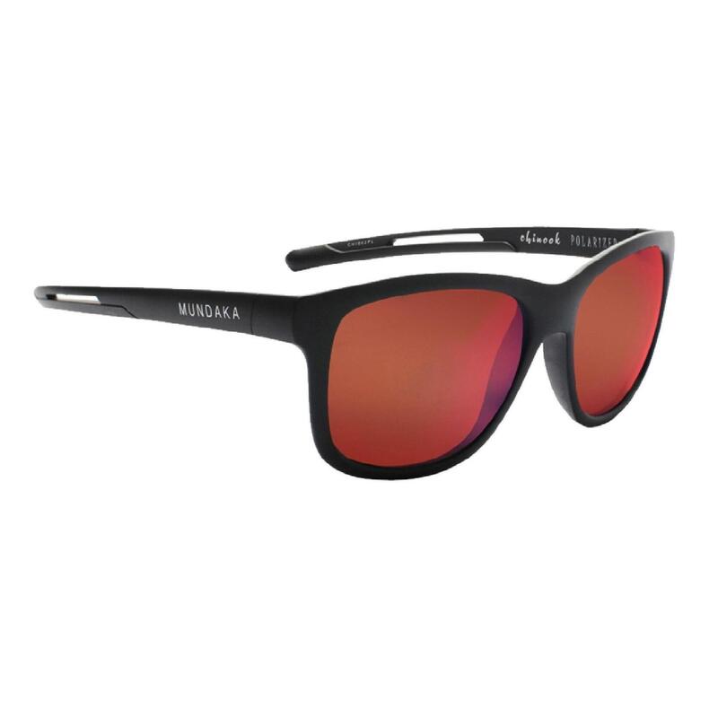 Lunettes de soleil CHINOOK noir mat, CX Polarisés ROUGE - cat.3 - MUNDAKA