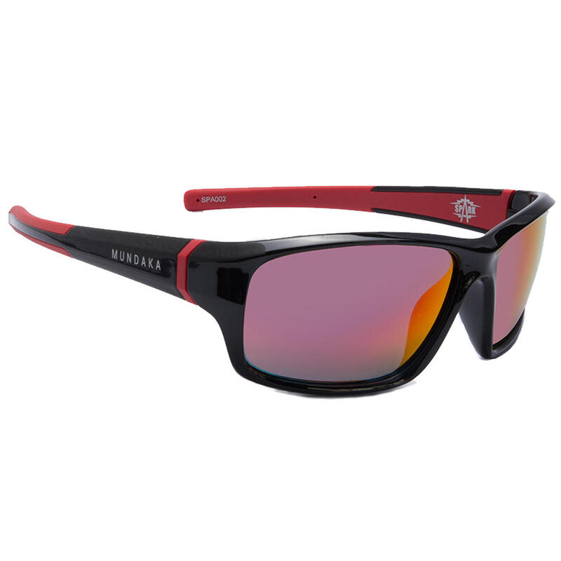 Lunettes de soleil enfant SPARK noir et rouge, CX ROUGE - cat.3 - MUNDAKA