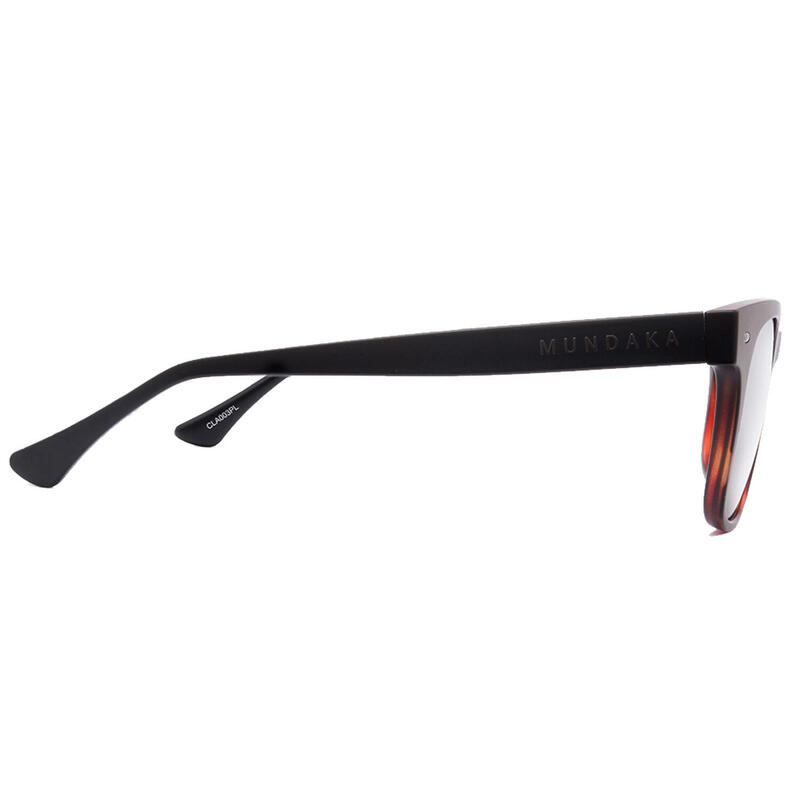 **Lunettes de soleil CLARK marron et noir mat, Polarisés GRIS cat.3 - MUNDAKA**