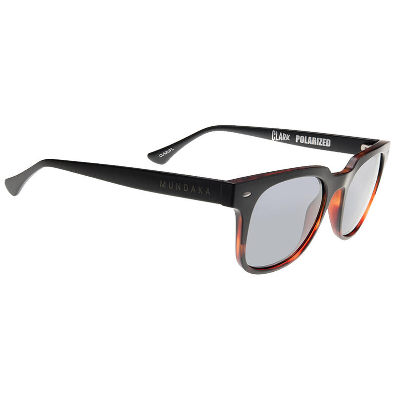 **Lunettes de soleil CLARK marron et noir mat, Polarisés GRIS cat.3 - MUNDAKA**