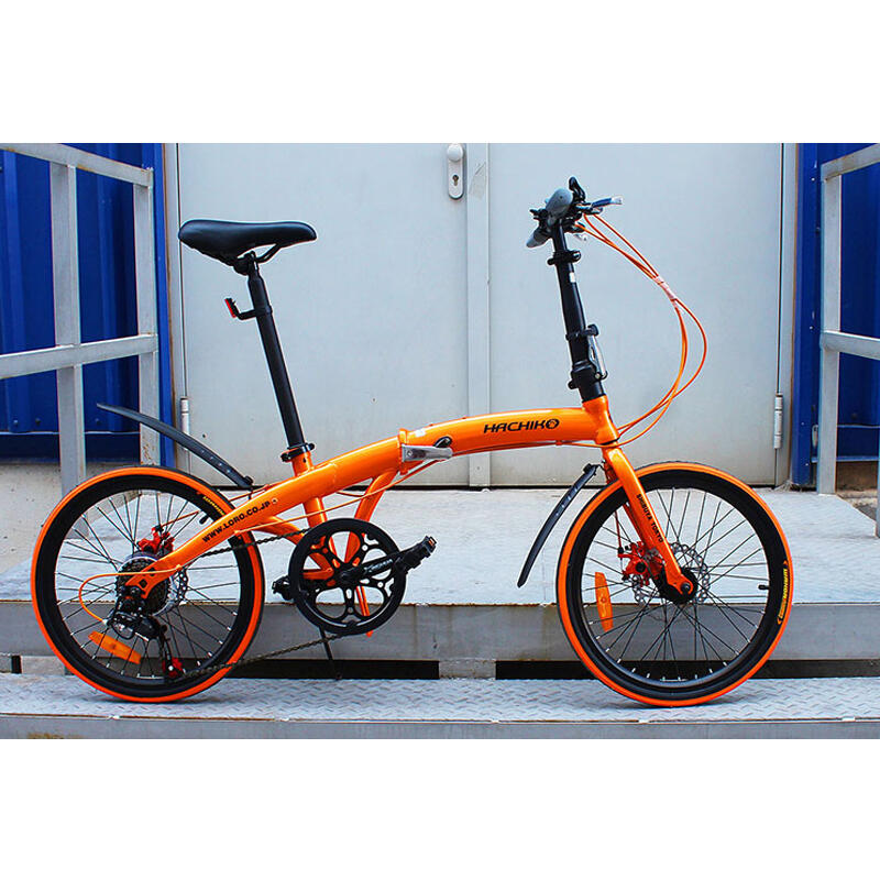 Foldable Bicycle HA-02 Steel | 20 Inch 7 Speed Shimano | Orange