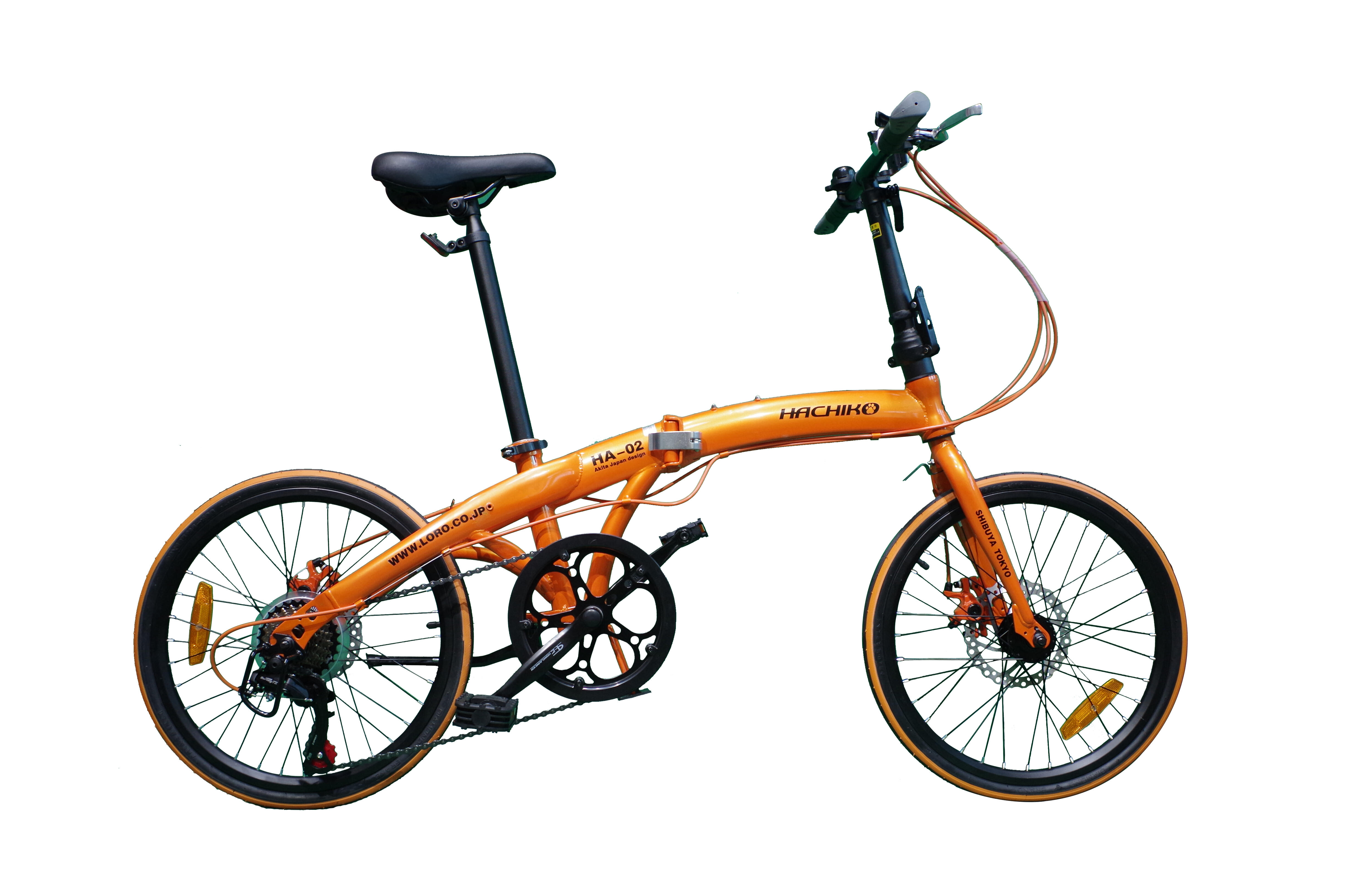 Foldable Bicycle HA 02 Steel 20 Inch 7 Speed Shimano Orange