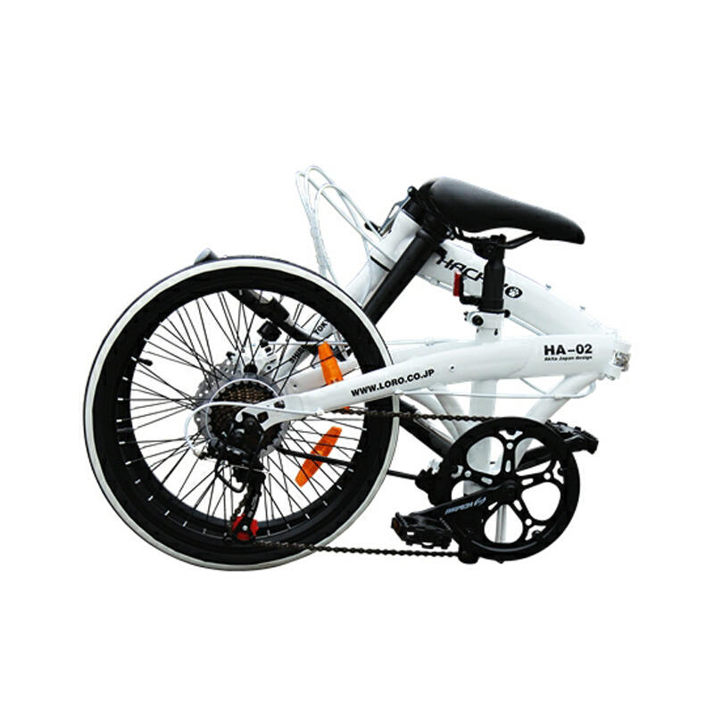 Foldable Bicycle HA 02 Steel 20 Inch 7 Speed Shimano White