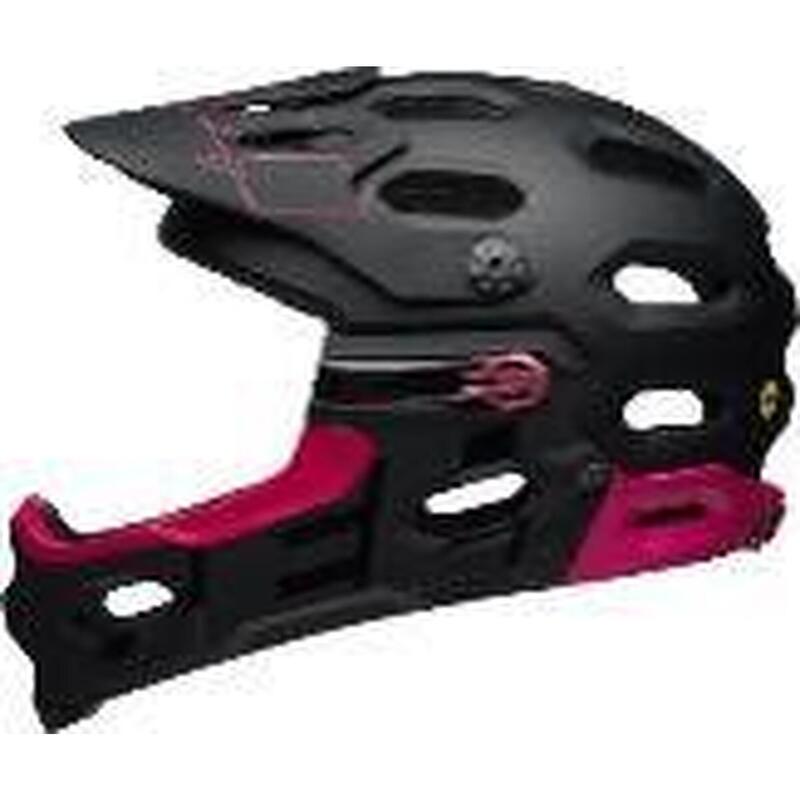 SUPER 3R MIPS ADULT MTB BIKE HELMET-MAT BLK/CHERRI