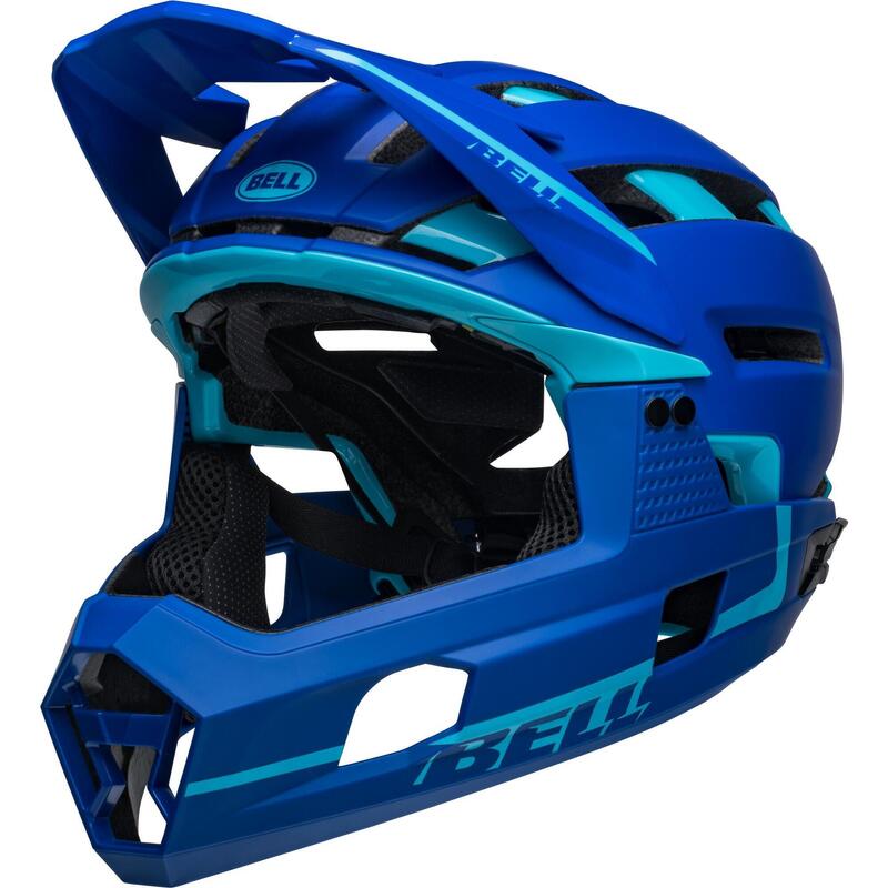 SUPER AIR R SPHERICAL ADULT MTB BIKE HELMET-MATTE/GLOSS BLUES