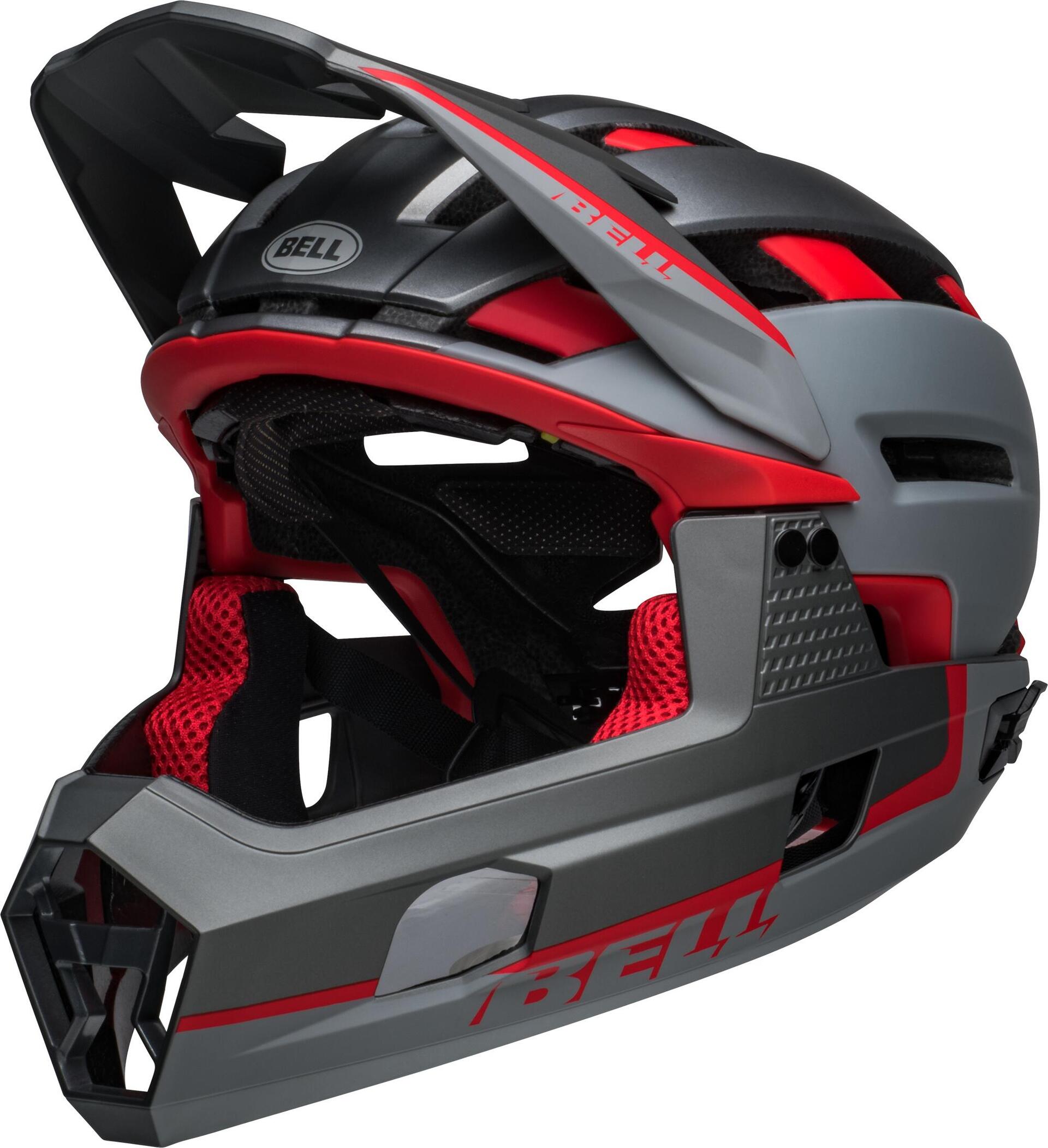 SUPER AIR R SPHERIAL HELMET-MT GREY/RED