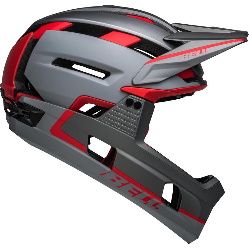 SUPER AIR R SPHERICAL ADULT MTB BIKE HELMET-MATTE GRAY/RED