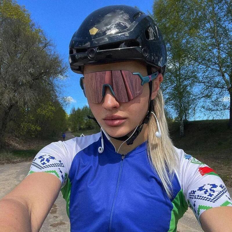 SAVAGE rimless anti-fog anti-scratch hydrophobic Cycling Sunglasses - Green