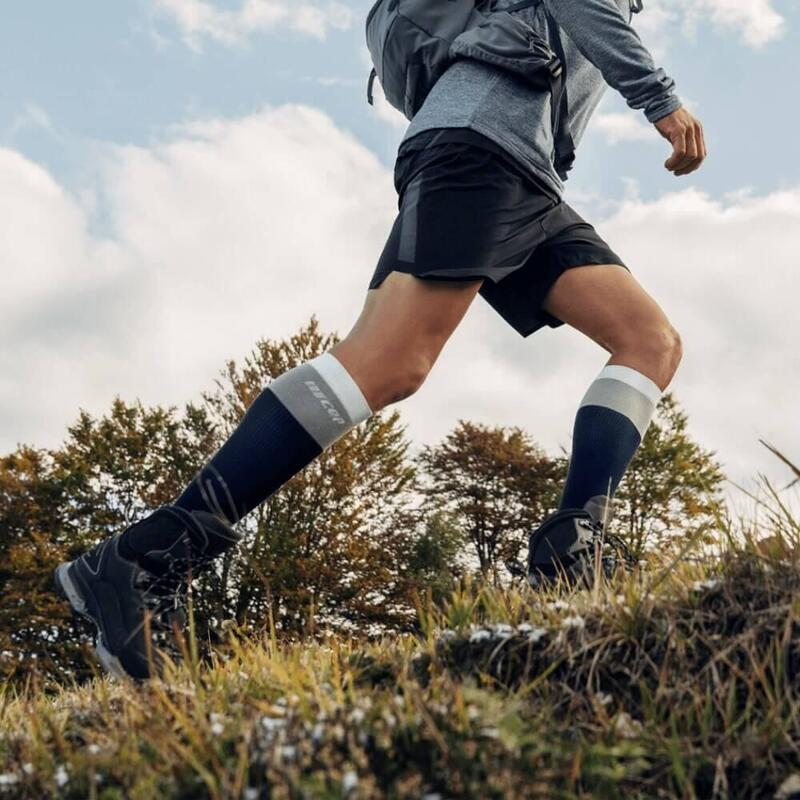 Skarpety do trekkingu męskie CEP Hiking z wełną merino kompresyjne wysokie