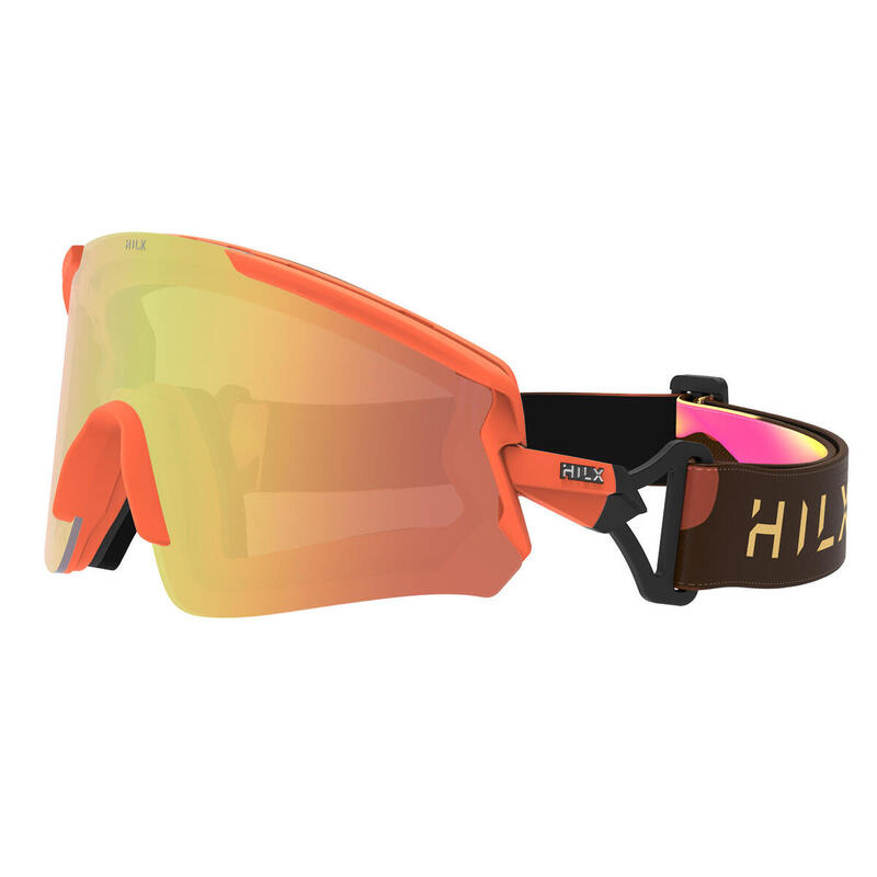 RONIN unibrow sweat bar anti-fog anti-scratch polarized MTB Googles - Orange