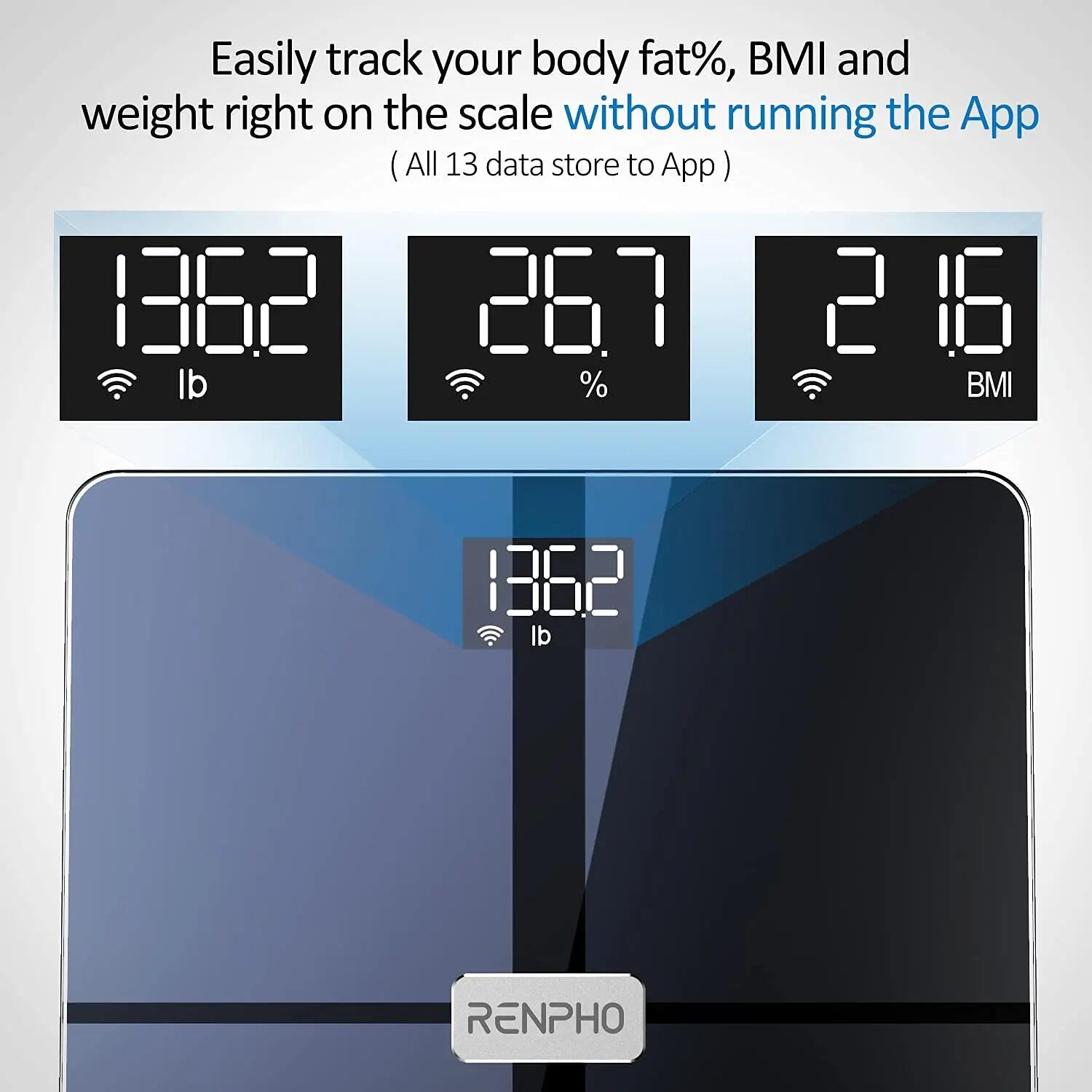 Balance impédancemètre connectée corporelle Renpho Bluetooth 5/5