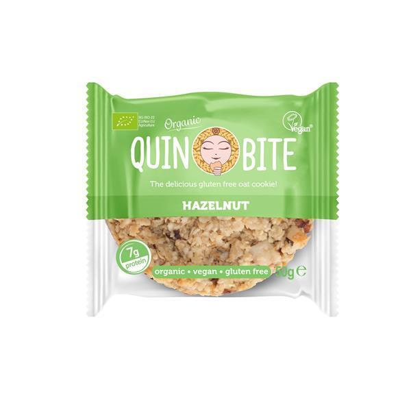 Cookie Avelã Bio Sem Glúten Quin Bite Exclusivo Online      1,95€  Preço por quantidade 39,00€kg QUIN BITE Cookie Avelã Bio Sem Glúten Quin BiteVendido e expedido por: Celeiro    