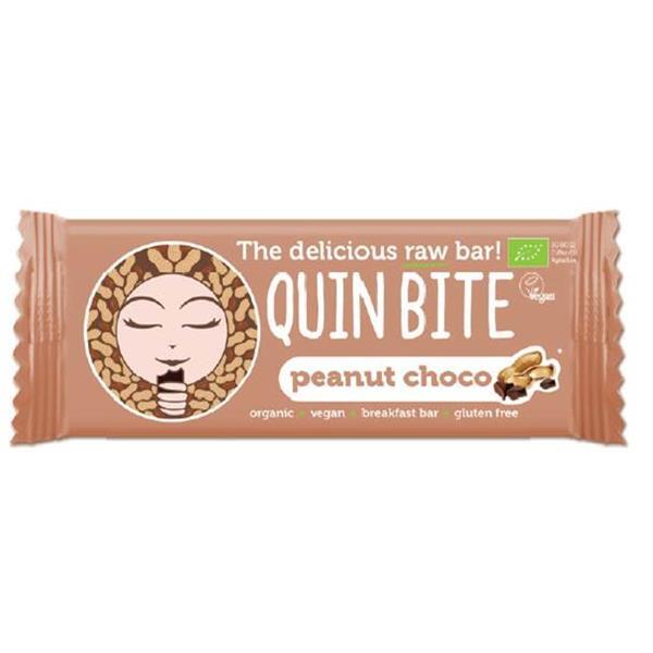 Barra Raw Amendoim Choco Bio Sem Glúten Quin Bite