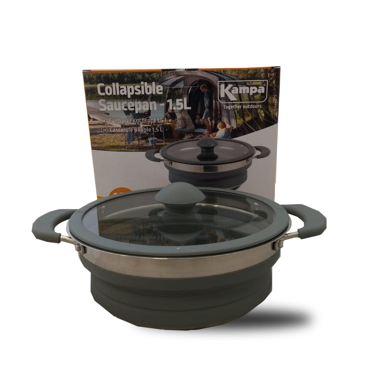 Casserole pliante en acier 1,5 litres KAMPA 5/5