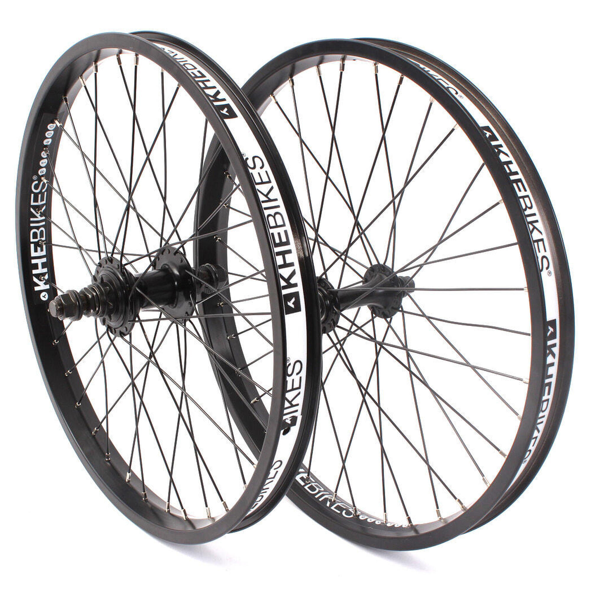 Segunda vida: conjunto de rodas bmx 20 polegadas preto 10/14mm s/b khebikes