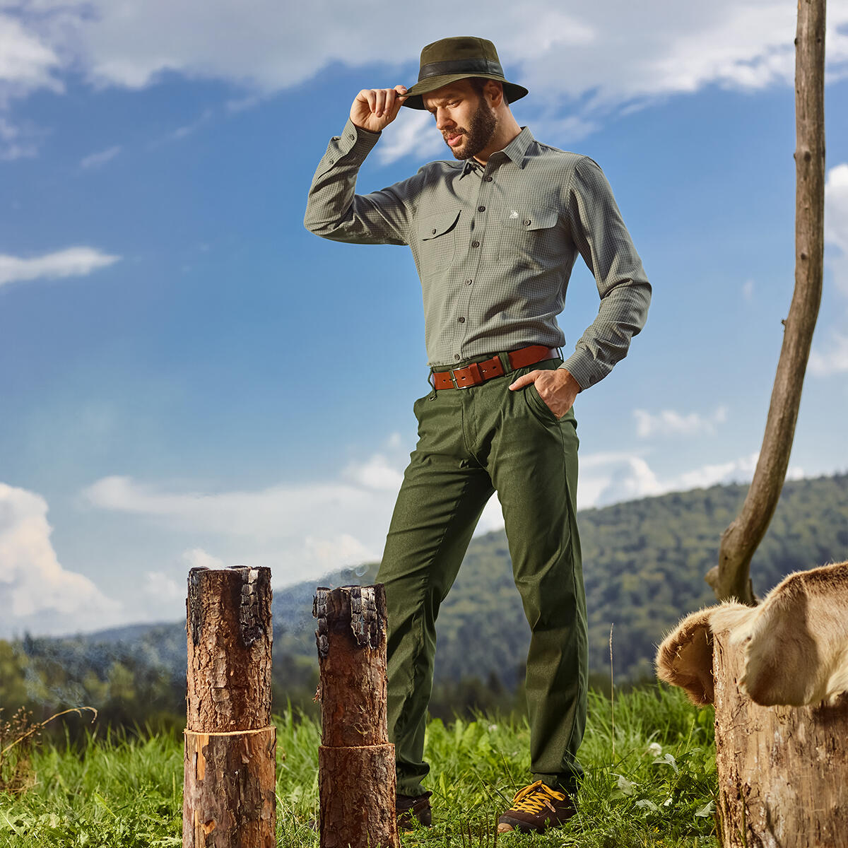 Sombrero de caza para hombre impermeable Tagart Perth 2 verde 5/5
