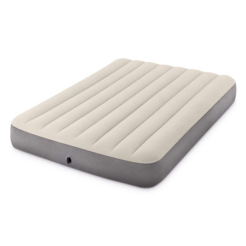 Matelas Gonflable Intex Dura-Beam Avec Pompe Intégrée - 152x203x25cm - Bleu Nuit