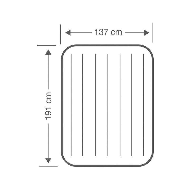 Dura Beam - 2 Persoons Luchtbed - 191x137x25cm - Inclusief accessoires