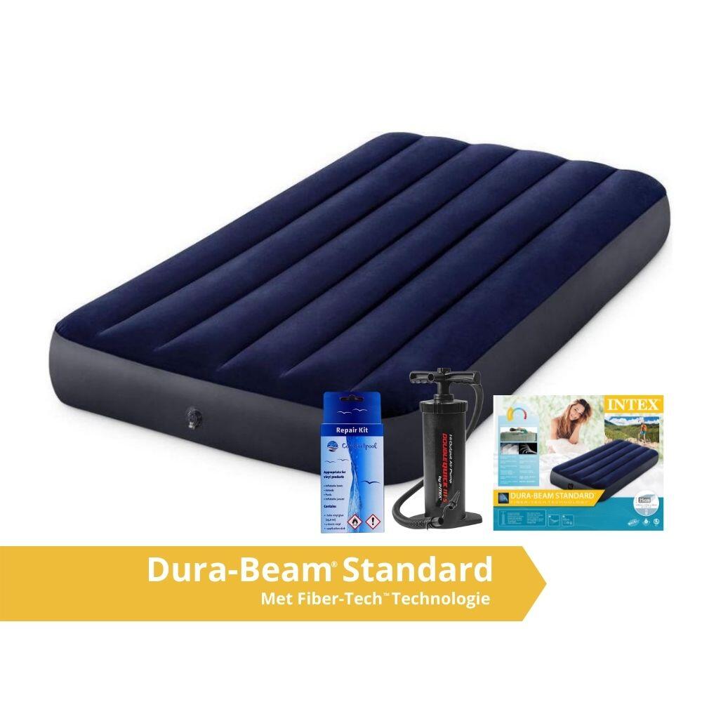INTEX Classic Downy - 1 Persoons Luchtbed - 191x99x25cm - Inclusief accessoires