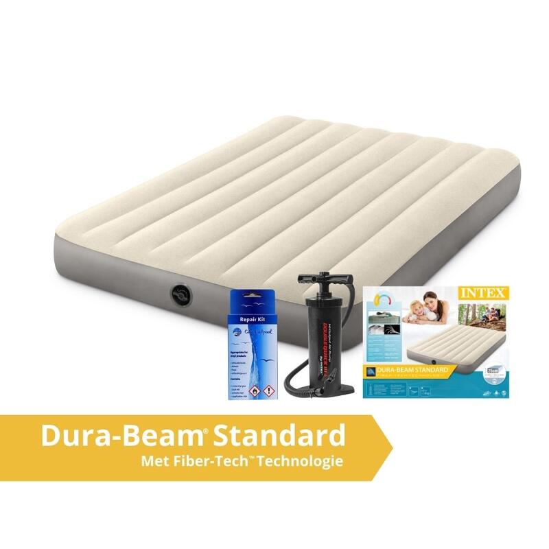 Dura Beam - 2 Persoons Luchtbed - 191x137x25cm - Inclusief accessoires
