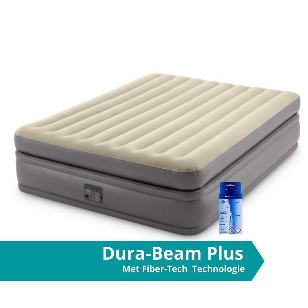 Intex - Prime Comfort Elevated Queen - Lit Gonflable - 203x152x51cm - Avec Accessoires - Matelas Gonflable - Gris - Taille Unique - Decathlon