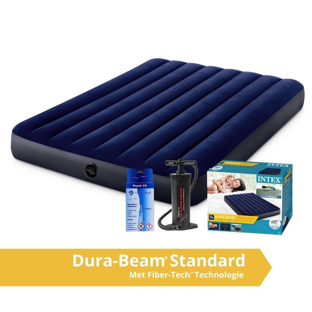 INTEX Classic Downy - 2 Persoons Luchtbed - 203x152x25cm - Inclusief accessoires