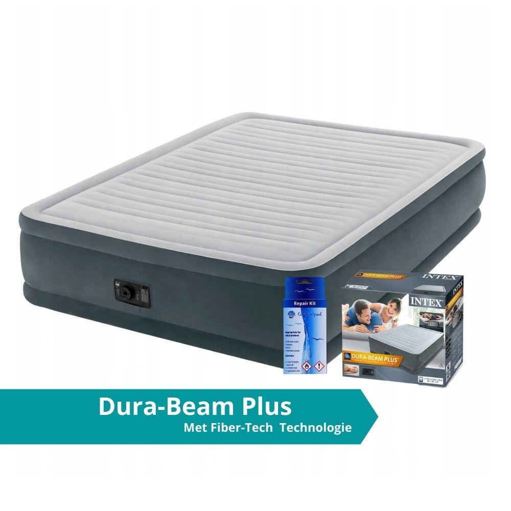 Intex - Comfort-plush Elevated 'queen' - Lit Gonflable - 203x152x46cm - Avec Accessoires - Matelas Gonflable - Gris - Taille Unique - Decathlon