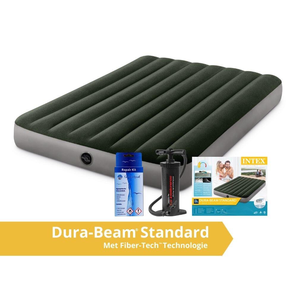 INTEX Prestige Downy Jr. Twin Airbed - Luchtbed - 191x137x25cm - Inclusief accessoires