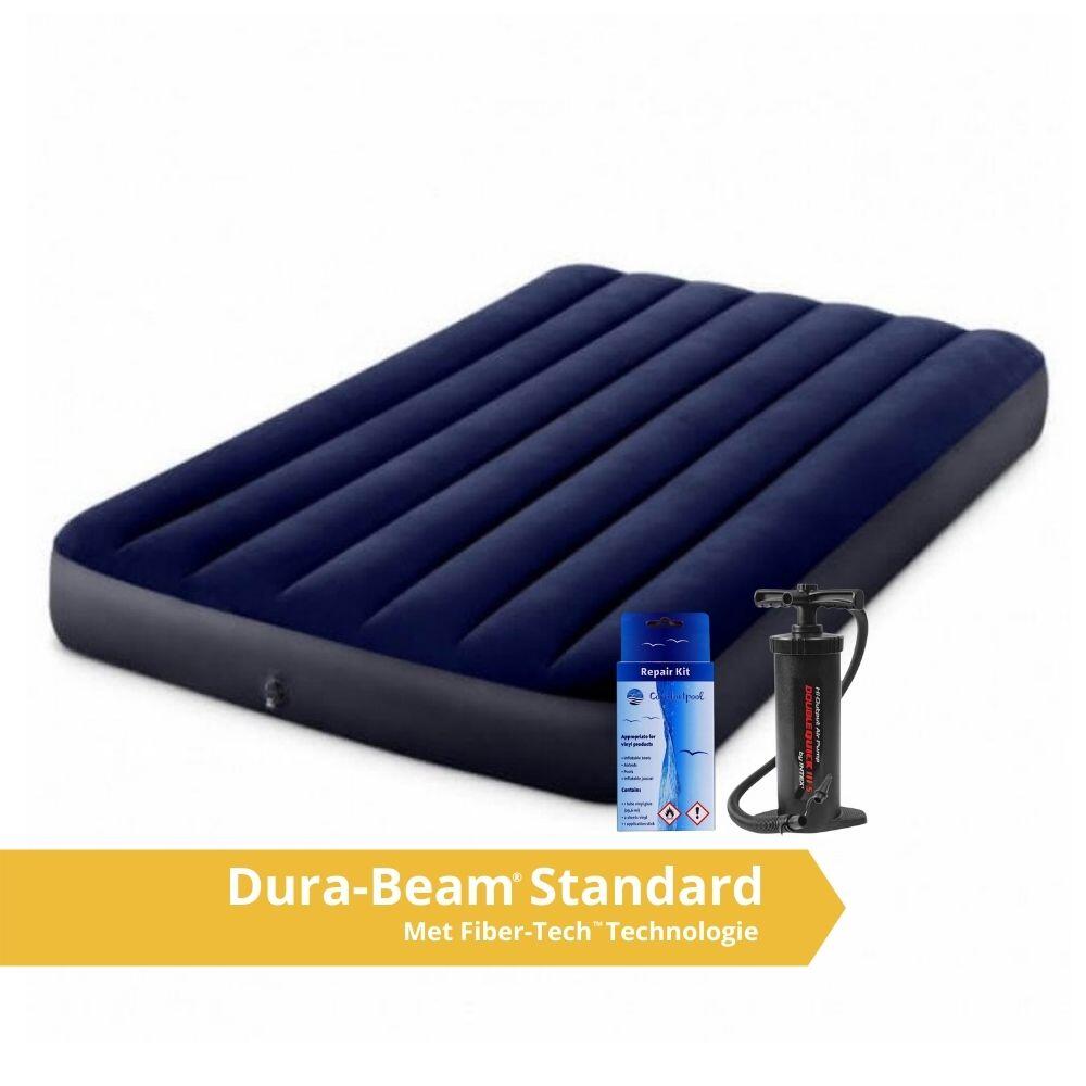 INTEX Classic Downy - 2 Persoons Luchtbed - 191x137x25cm - Inclusief accessoires