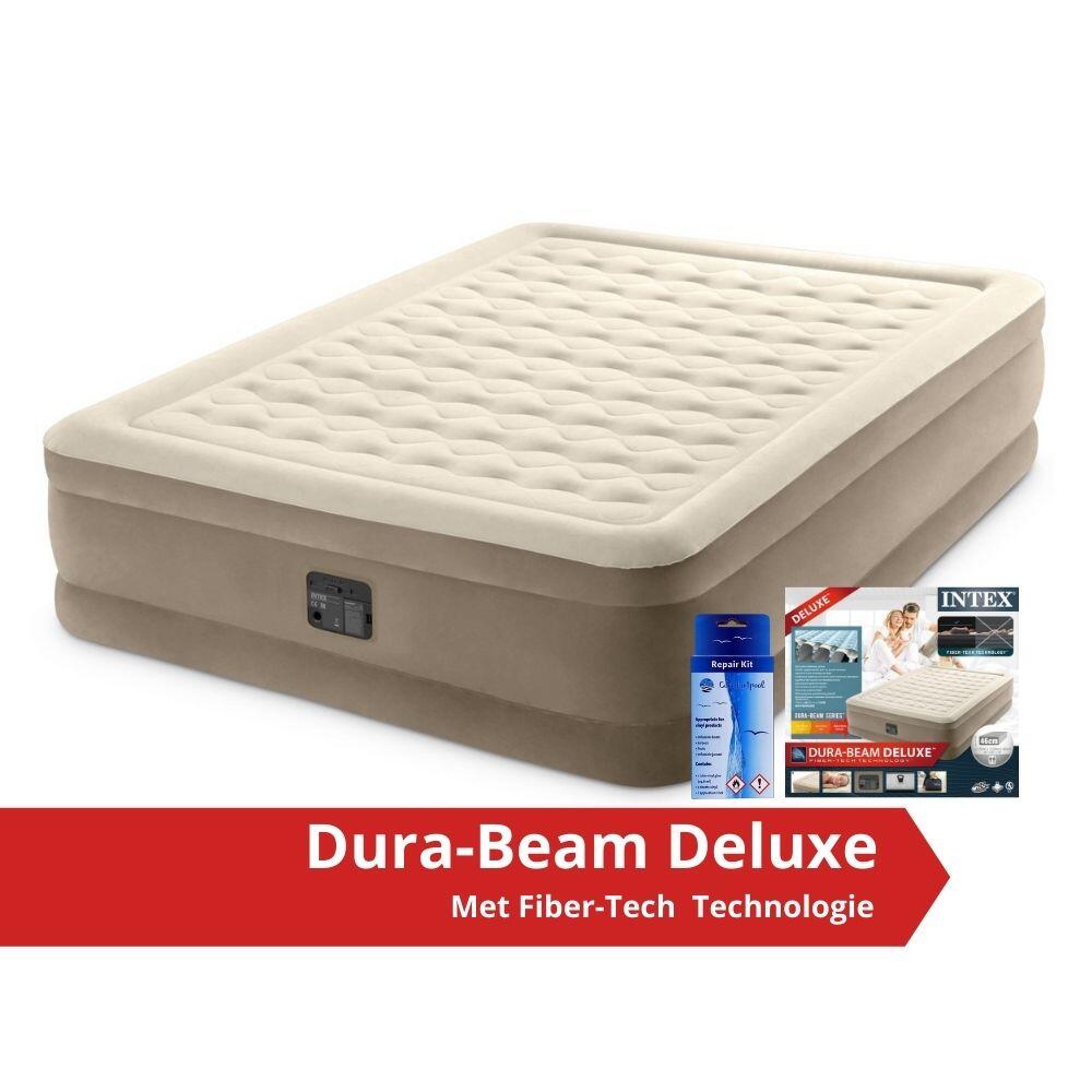 INTEX Ultra Plush Queen Airbed - Luchtbed - 203x152x46cm - Inclusief accessoires