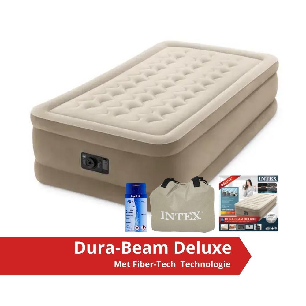 INTEX Ultra Plush Twin Airbed - Luchtbed - 191x99x46cm - Inclusief accessoires