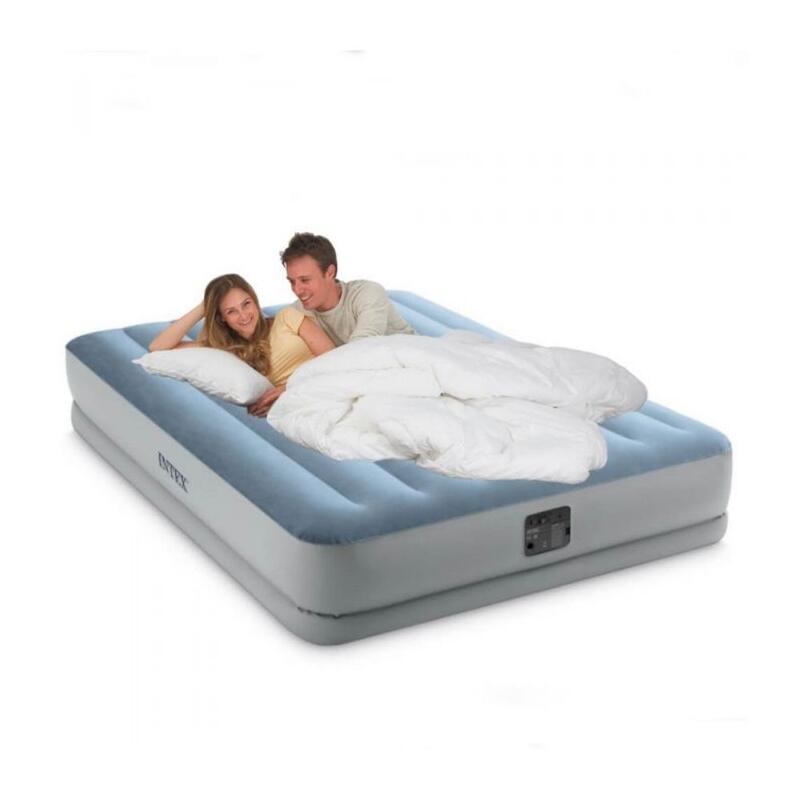 Queen Raised-Comfort Airbed - Lit Gonflable - 203x152x36cm - compris accessoires