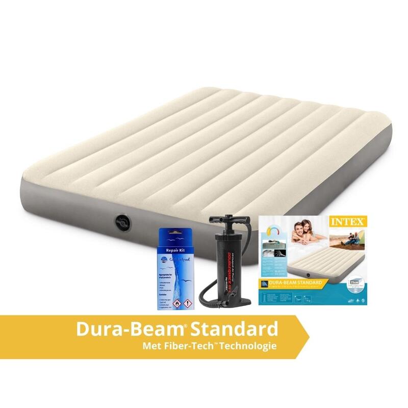 Dura Beam - 2 Persoons Luchtbed - 203x152x25cm - Inclusief accessoires