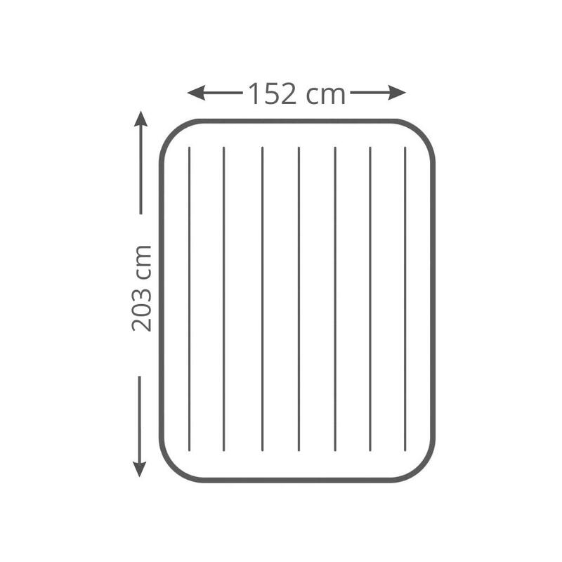 Downy Queen with Foot BIP - Luchtbed - 203x152x25cm - Inclusief accessoires