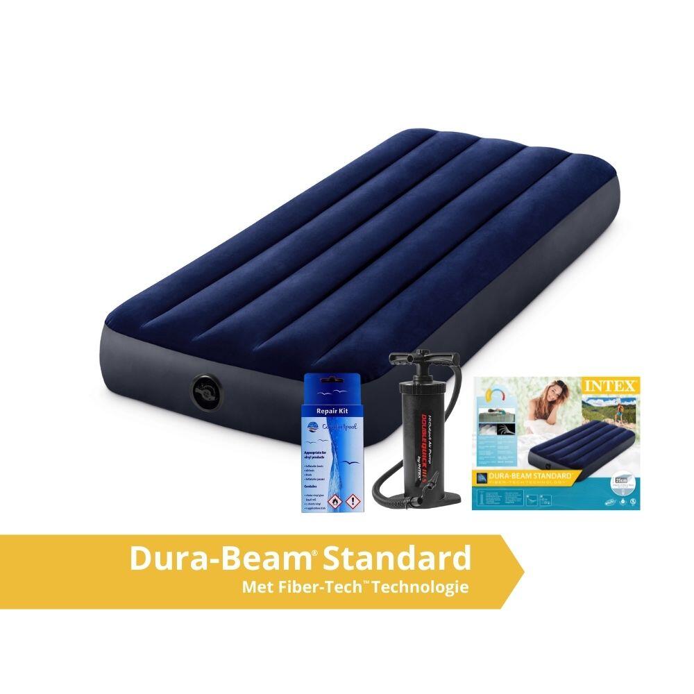 INTEX Classic Downy - 1 Persoons Luchtbed - 191x76x25cm - Inclusief accessoires